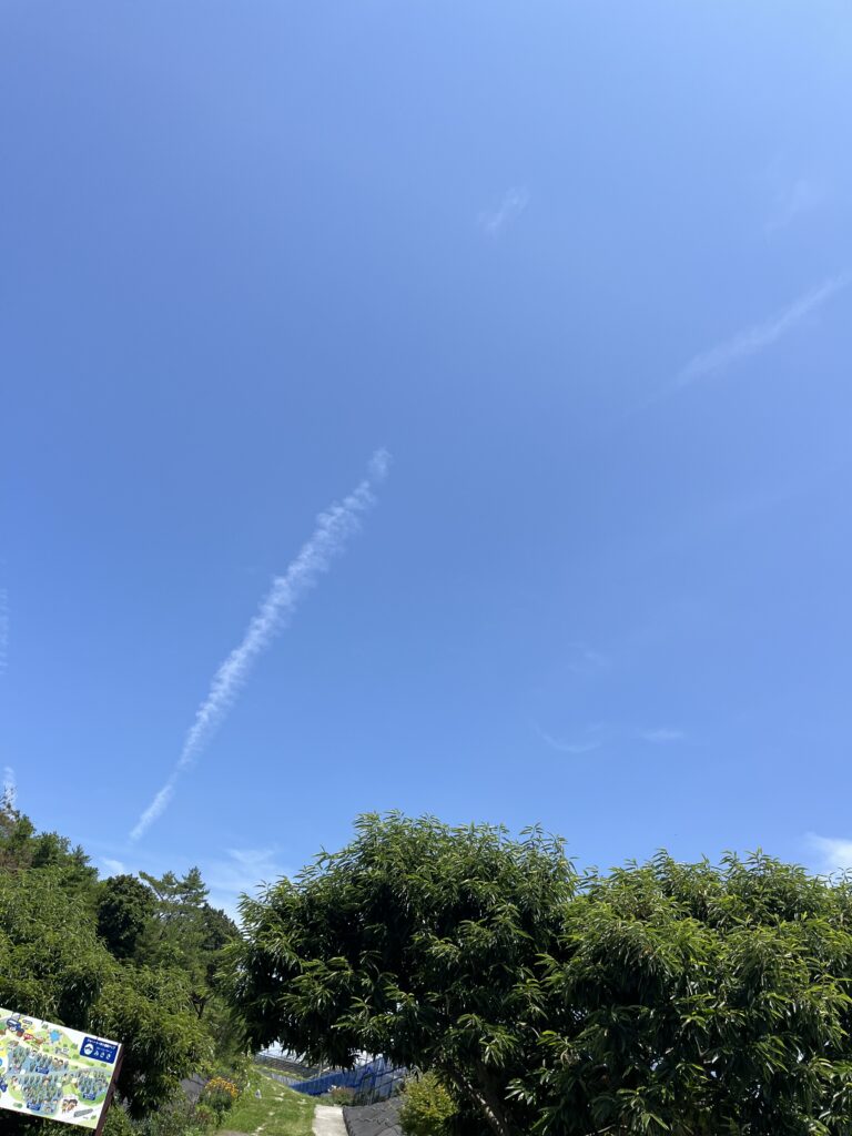 飛行機雲・ブルーベリーファームみさき・大阪・岬町