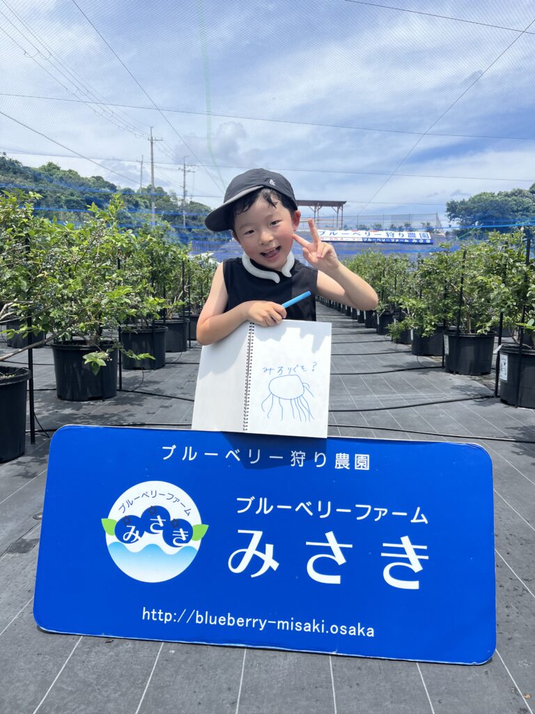 ブルーベリーの絵をいろいろ書いてくれました・大阪・岬町