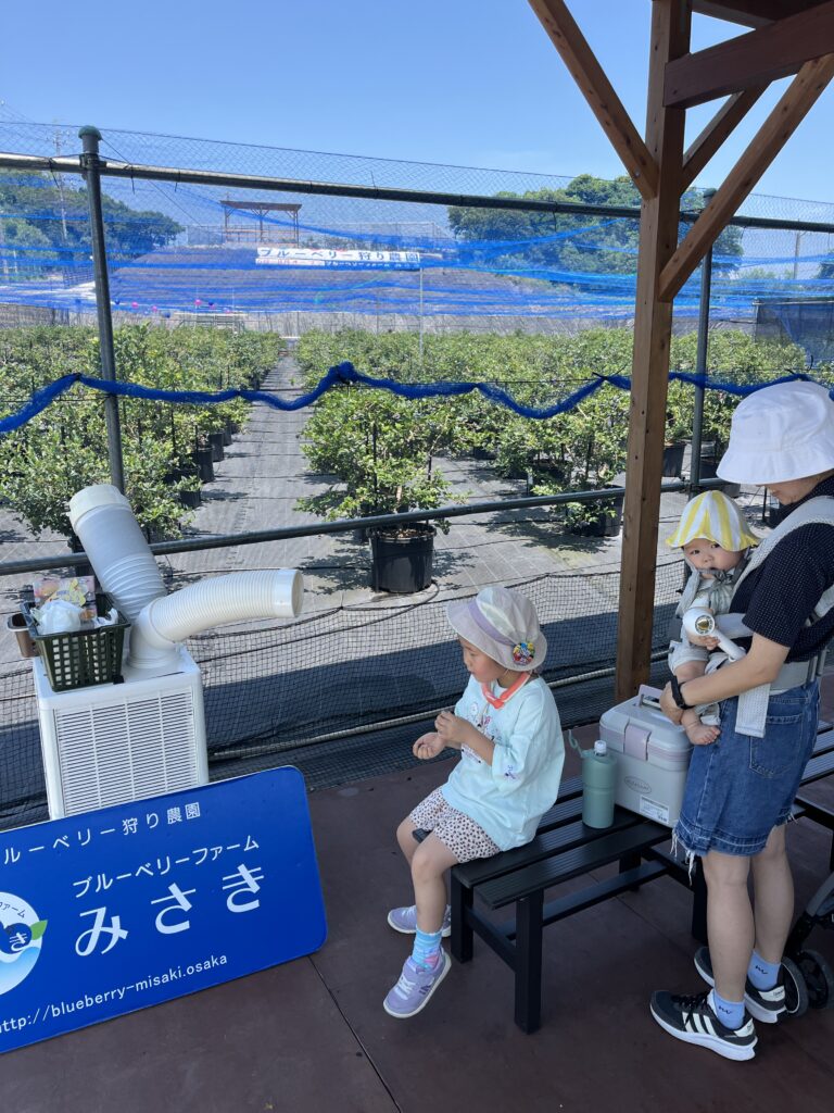 ブルーベリーファームみさき・大阪・岬町・レストスペース・暑さ対策