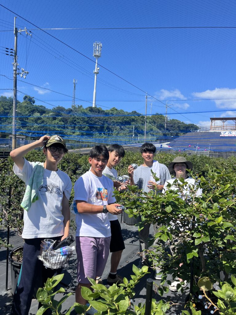 ブルーベリー狩り・ブルーベリーファームみさき・大阪・岬町・仲良しの大学生