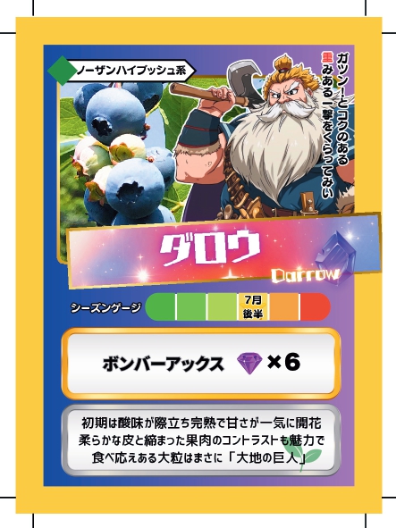 ブルーベリーバトルカード BBB ダロウ ブルーベリーファームみさき